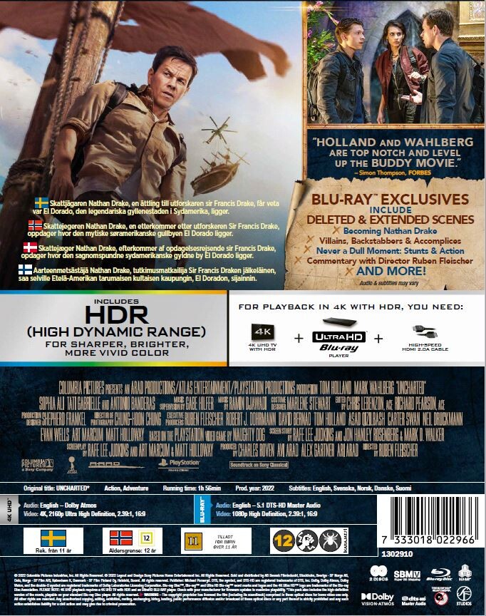 Uncharted - Film 2022 - Limited Steelbook