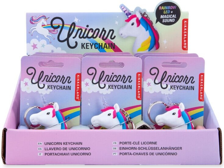 Kikkerland - Enhjørning Nøglering Med Led Lys