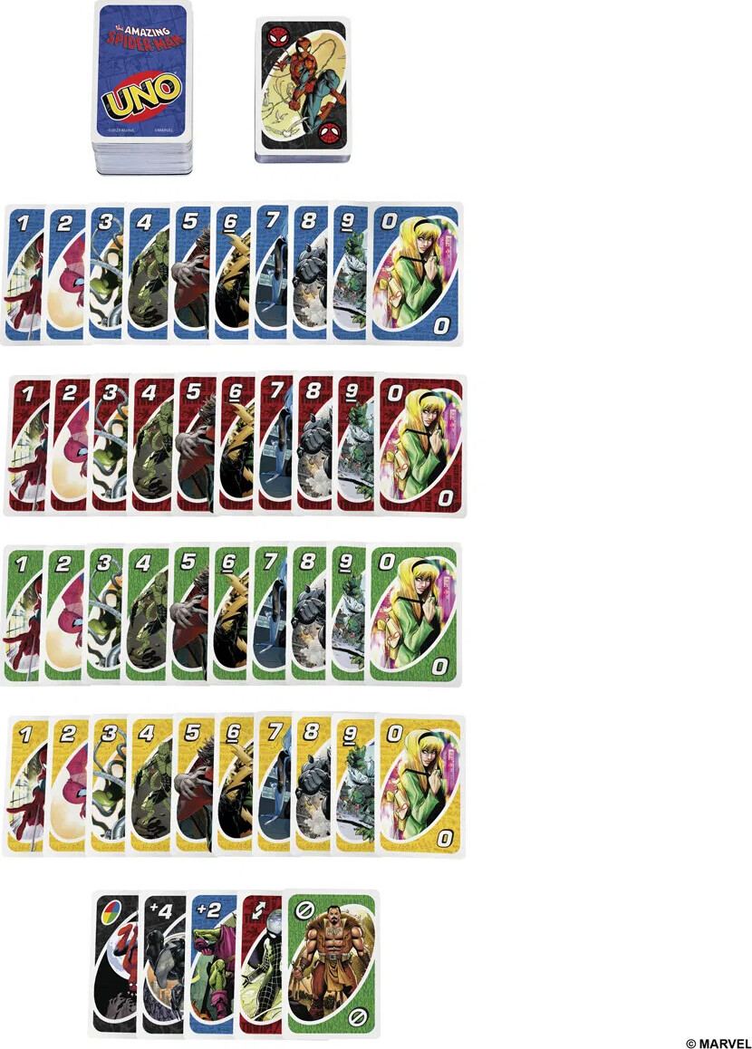 Uno Spider-Man - Kortspil - Mattel Hxy08