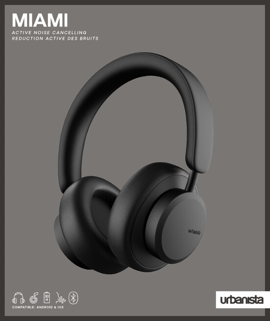 Urbanista - Miami Anc Headset - Midnight Black