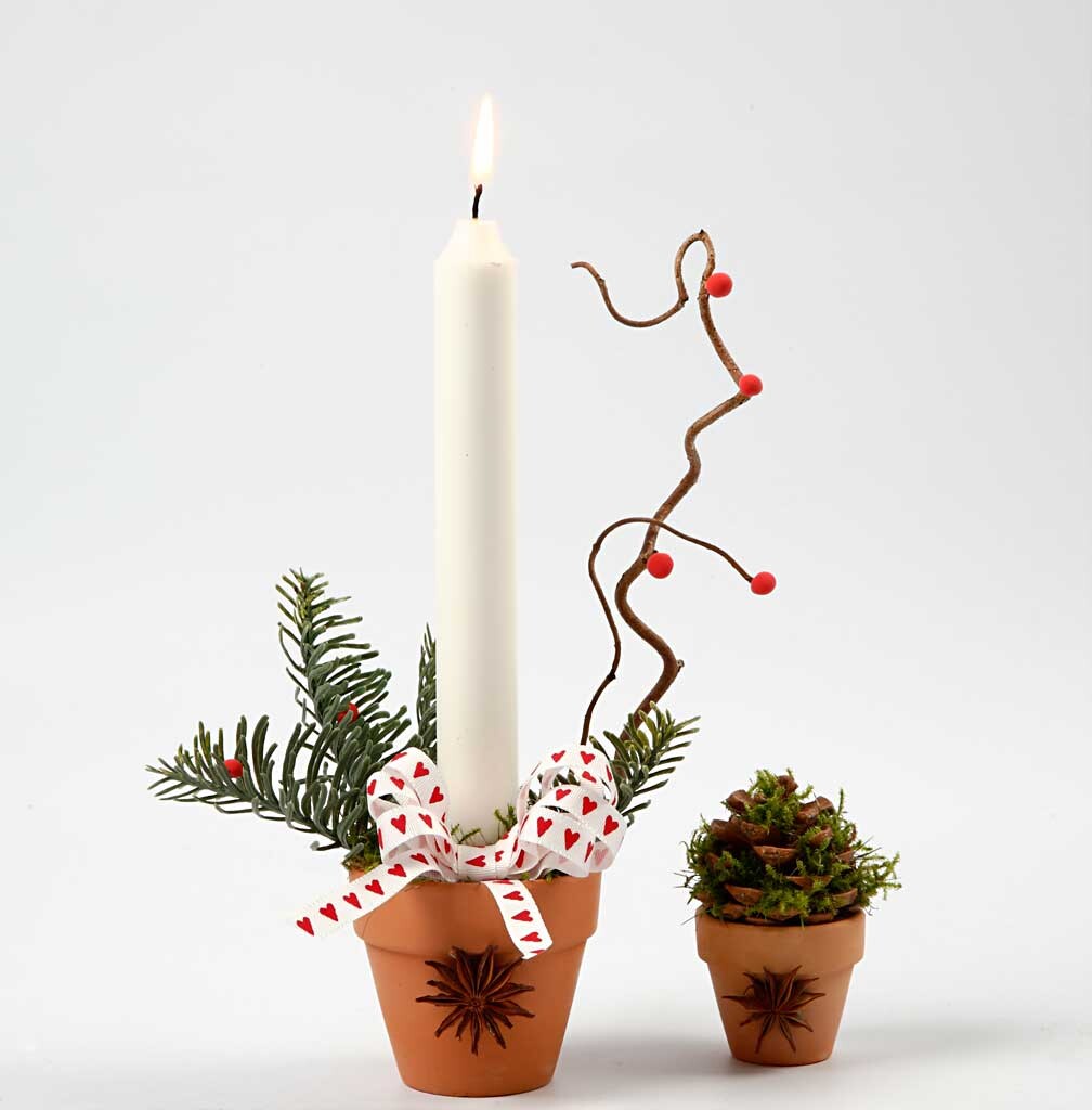 Urtepotter - Teracotta - H 6 5 Cm - Ø 7 Cm - Kasse Med 24 Stk