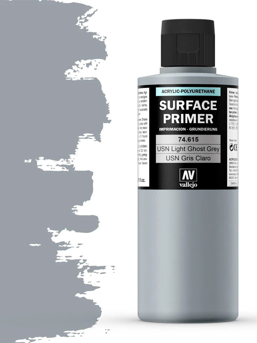 Vallejo - Surface Primer - Usn Light Ghost Grey 200 Ml