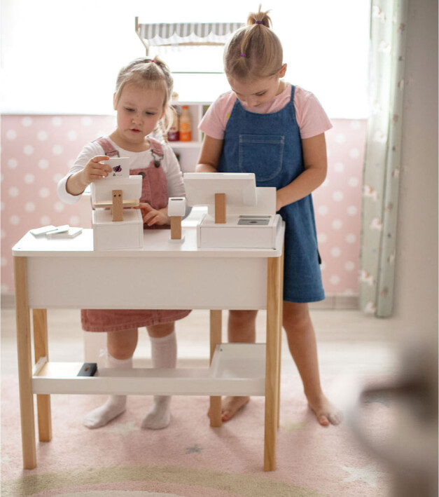 Købmandsvægt Legetøj I Træ - Frugt Og Grøntsager - Small Foot