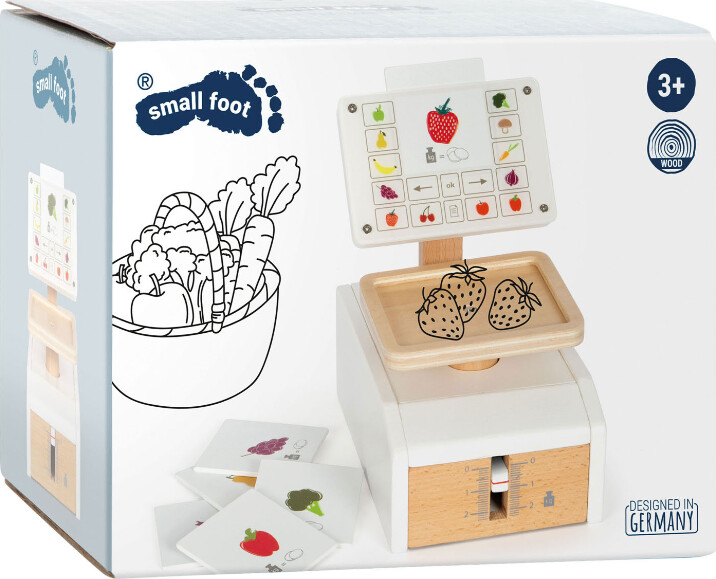 Købmandsvægt Legetøj I Træ - Frugt Og Grøntsager - Small Foot