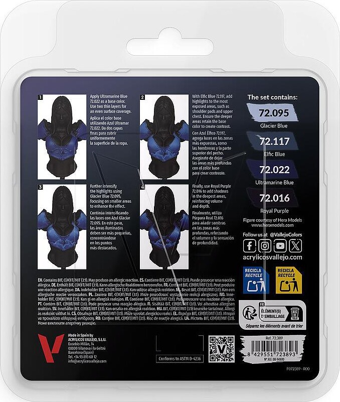 Vallejo 72389 - Game Color - Ultramarine Color Maling Set 4X18 Ml