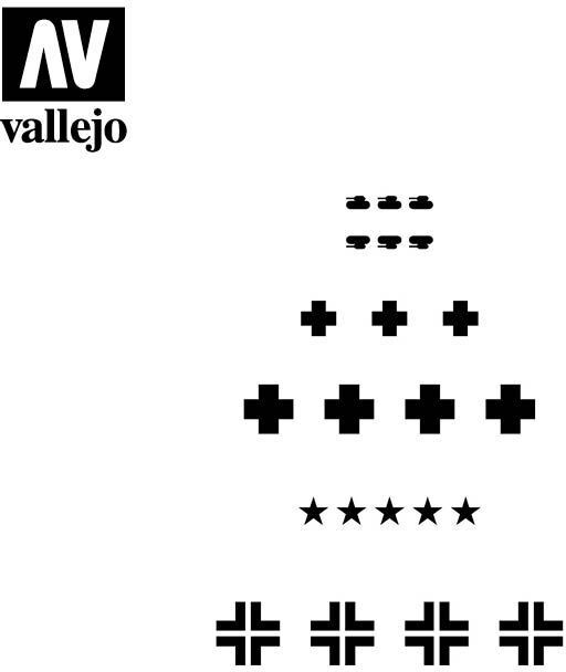 Vallejo - Hobby Stencils - Maleskabelon - Wwii Tank Mærker