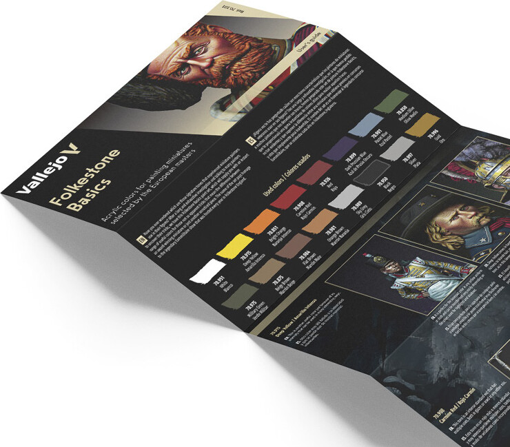 Vallejo - Maling Sæt Til Modelhobby - Folkstone Basic - 16 Farver