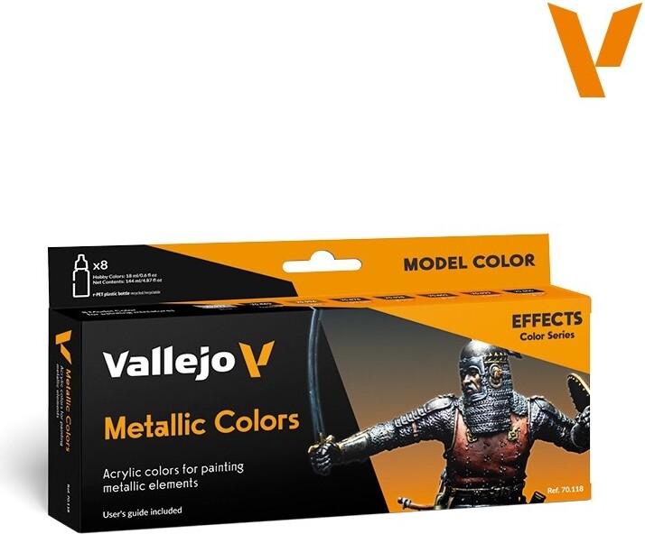 Vallejo - Model Color Maling Sæt - Metallic - 8X17 Ml