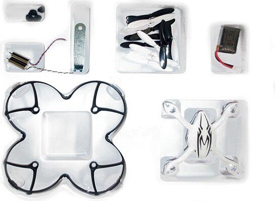 Hubsan - Value Pack Til H107 - Perlehvid Med Sorte Striber - H107L-A46