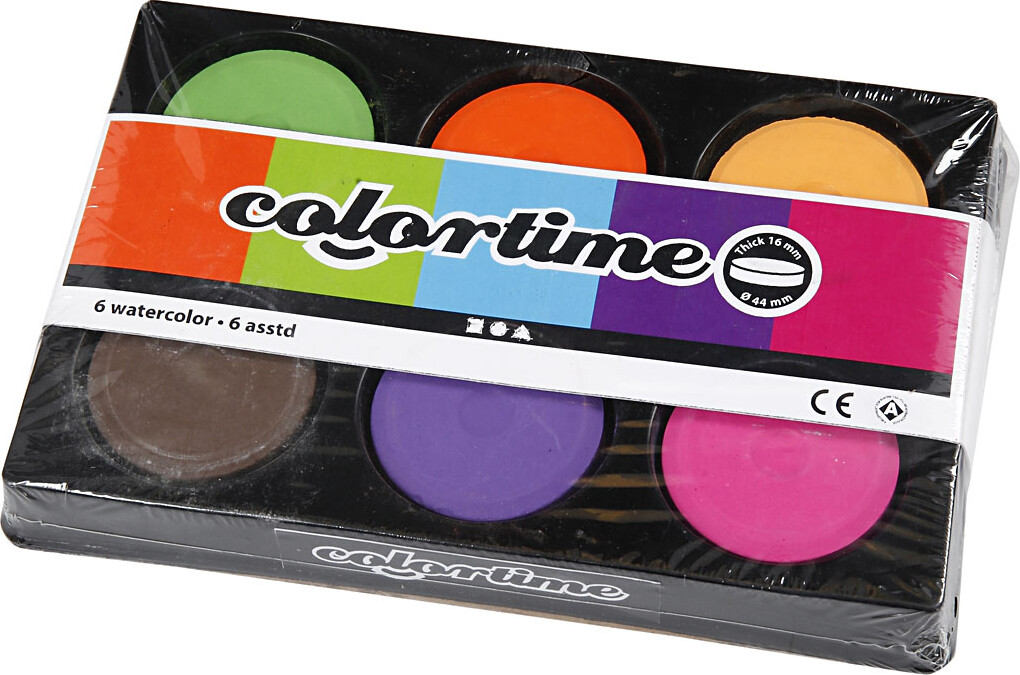 Vandfarve Blokke Sæt - H 19 Mm - Ø 57 Mm - Suppleringsfarver