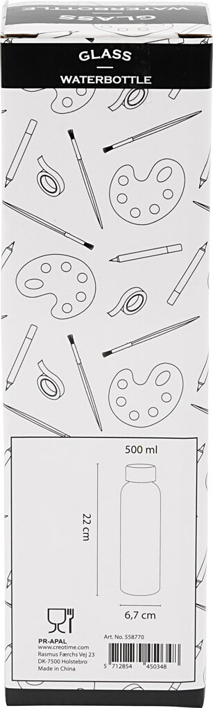 Vandflaske - H 22 Cm - Ø 6 7 Cm - 500 Ml - 1 Stk