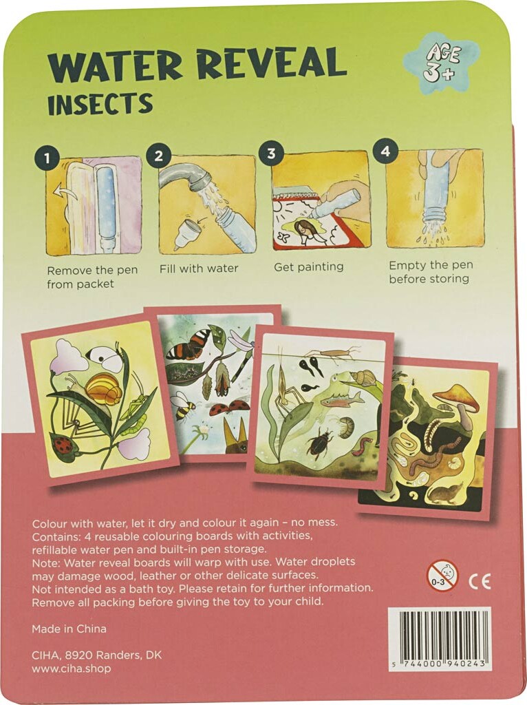 Vandmalebog Med Insekter - Engelsk Tekst