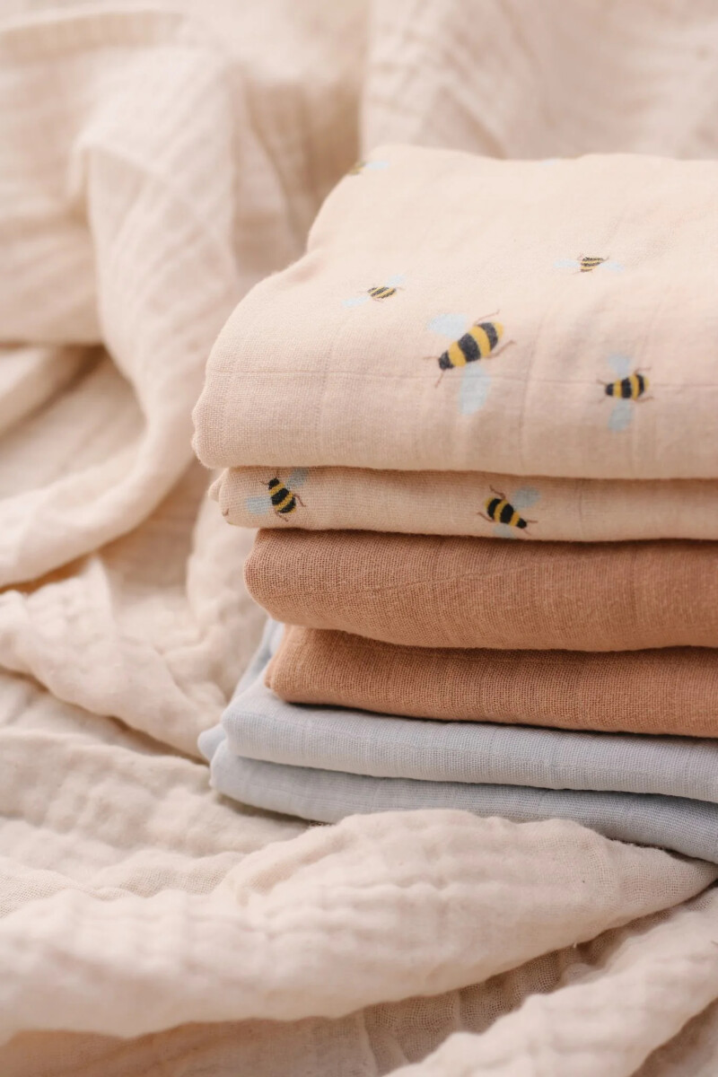 Vanilla Copenhagen - Stofbleer 6-Pak - Milk Beige Rose - 70 X 70 Cm