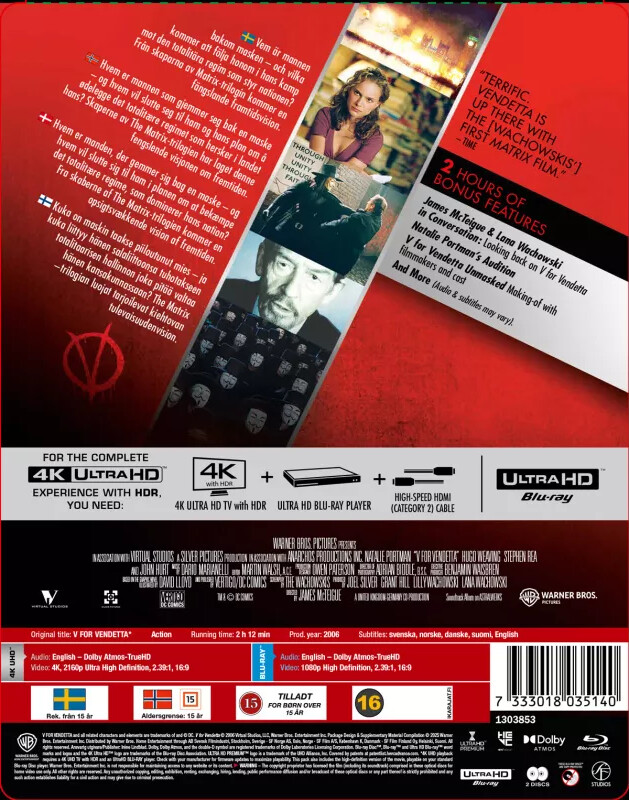 V For Vendetta - Steelbook