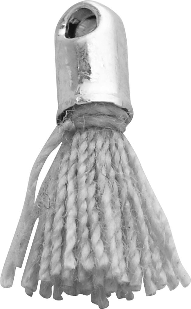 Vedhæng - L 10 Mm - Hulstr 1 Mm - Grå - 5 Stk