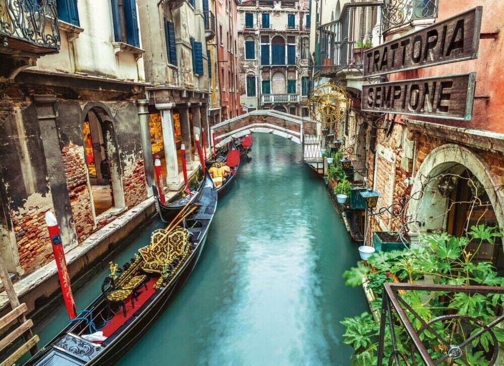 Venedig Puslespil - Canal Grande - High Quality - 1000 Brikker - Clementoni