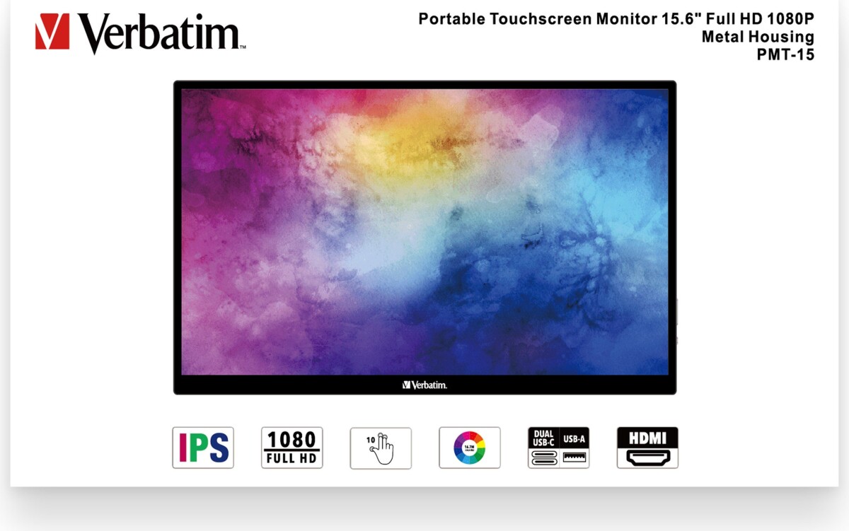 Verbatim - 156 Portable Touchscreen Monitor Full Hd 1080P