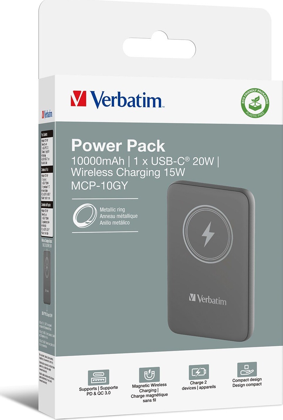 Verbatim - Charge N Go Magnetisk Trådløs Powerbank 10000