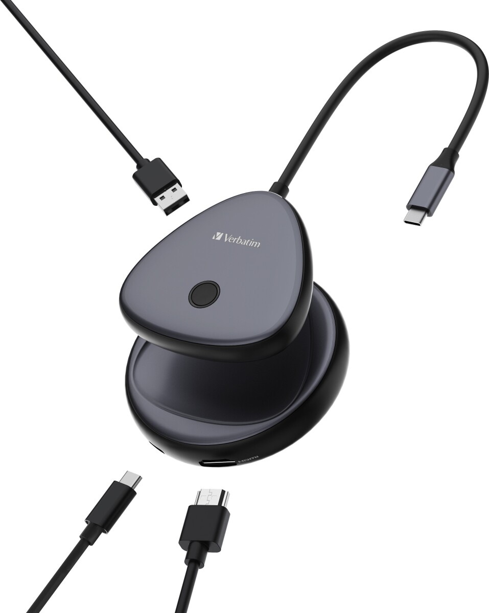 Verbatim - Share My Screen Usb-C Wireless Display Adapter 4K Whub