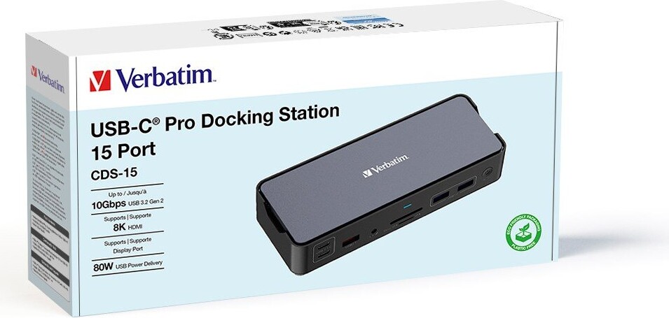 Verbatim - Usb-C Pro Docking Station 15 Port Cds-15