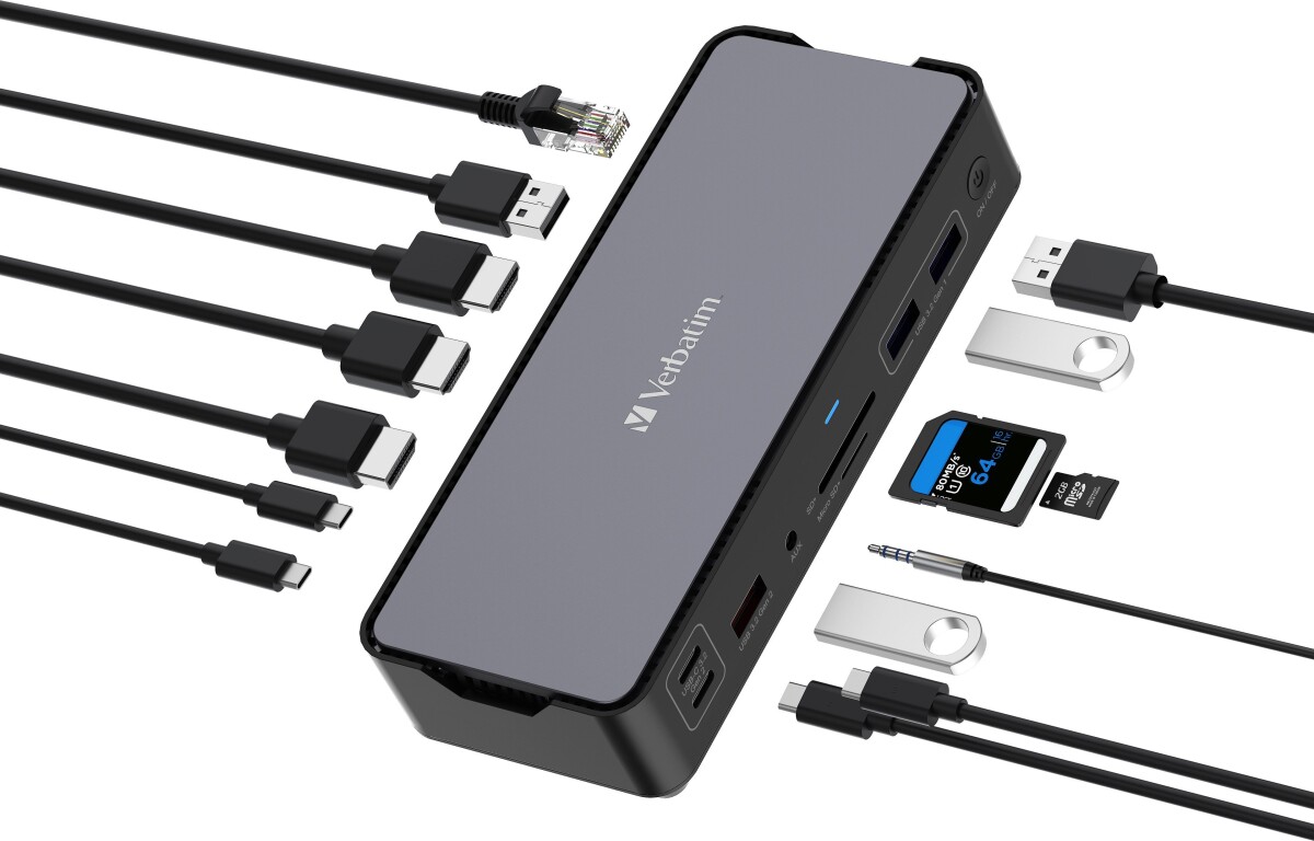 Verbatim - Usb-C Pro Docking Station 15 Port Cds-15