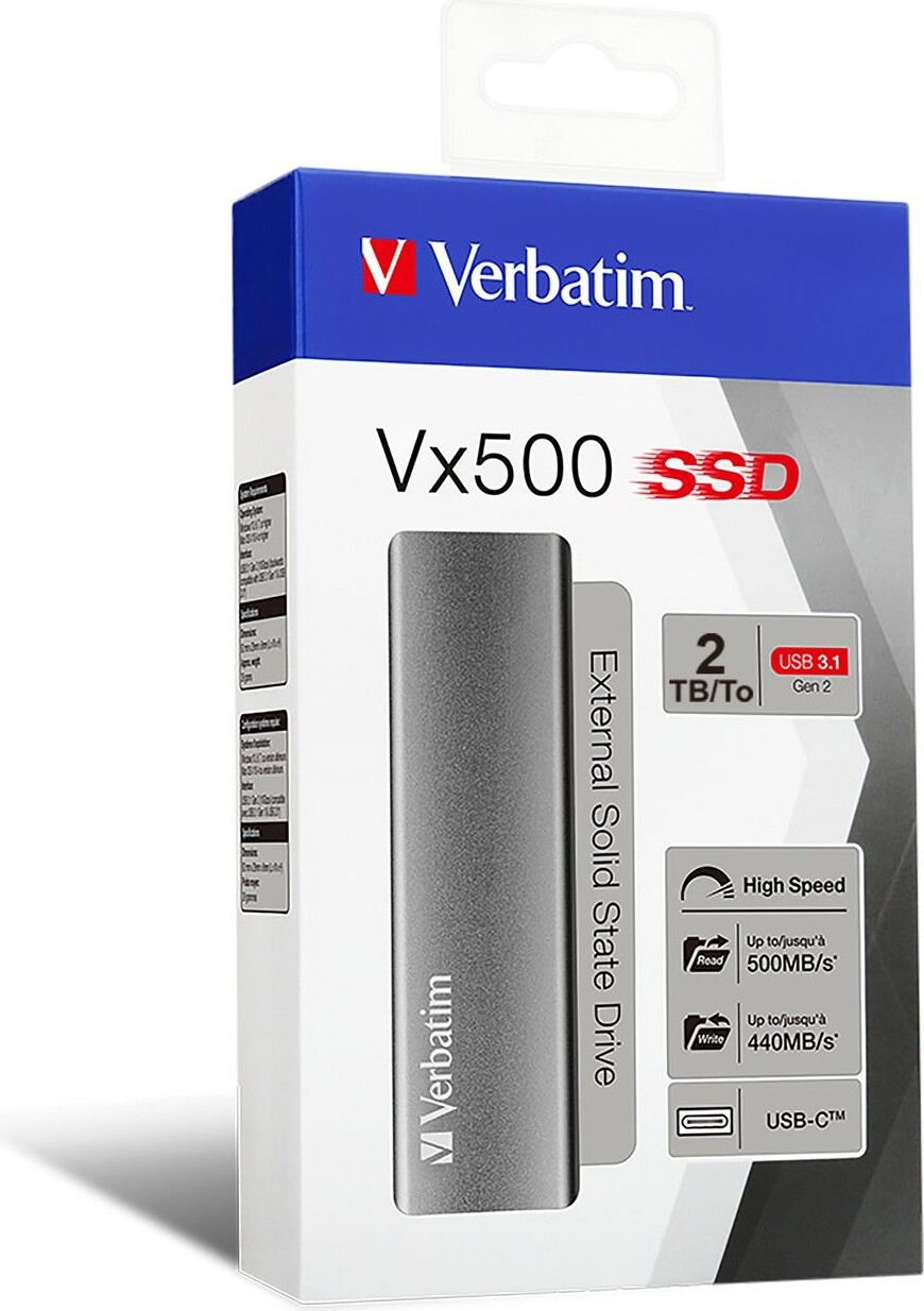 Verbatim - Vx500 External Ssd 2Tb Usb 32 Gen 2