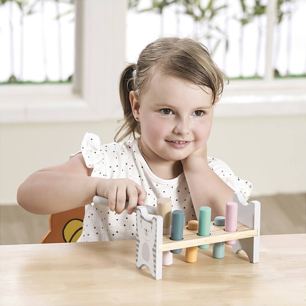 Hammerbræt Til Børn - 6 Pinde - Træ - Viga