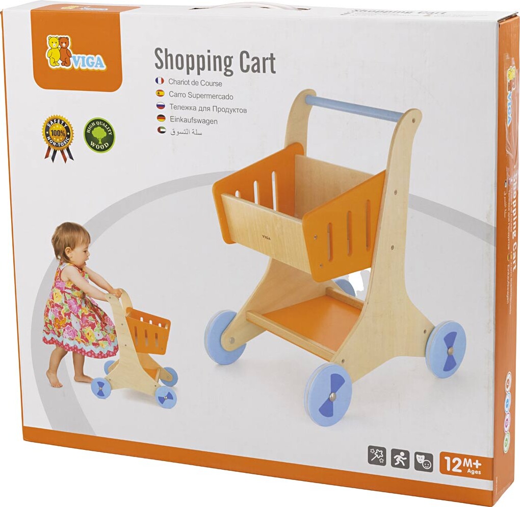 Legetøjs Indkøbsvogn I Træ - Viga