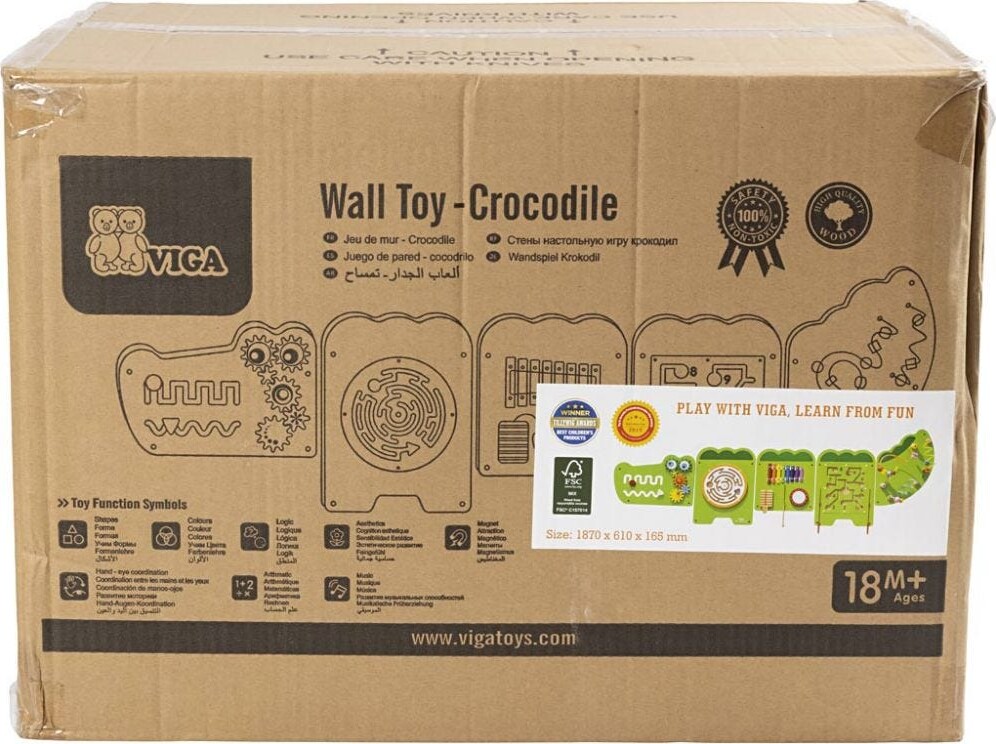 Krokodille Aktivitetstavle Til Væg - Viga
