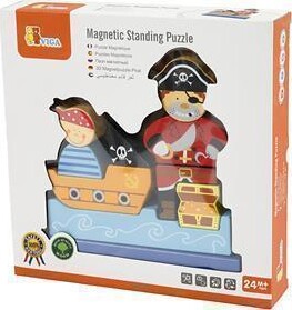 Viga Puslespil I Træ - Pirater - Magnetisk 3D Puslespil