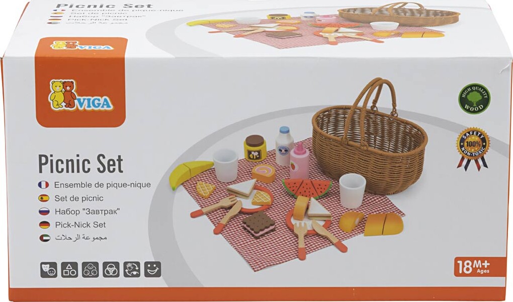 Picnic Sæt Med Legemad Til Børn - 30 Dele - Viga