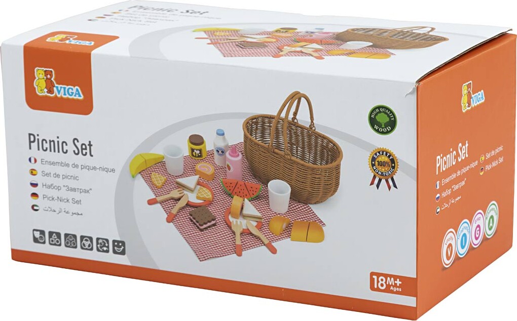 Picnic Sæt Med Legemad Til Børn - 30 Dele - Viga