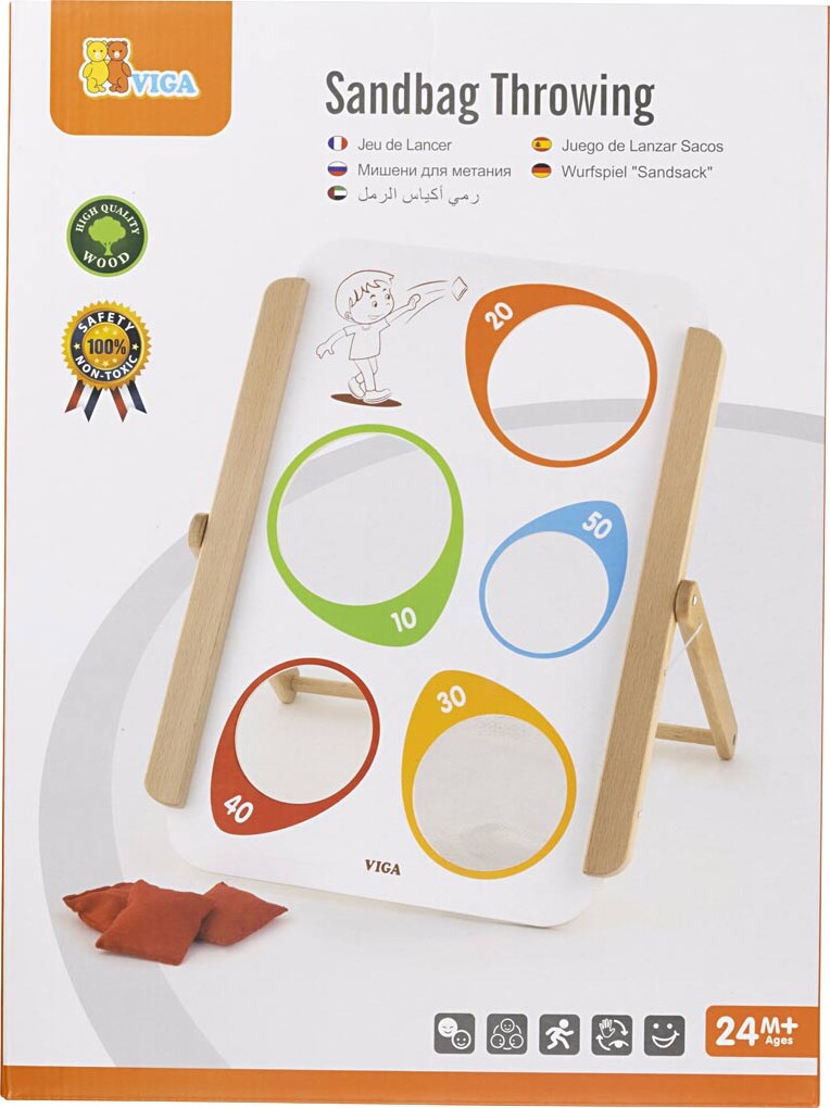 Ærtepose Spil I Træ Inkl 3 Ærteposer - Viga