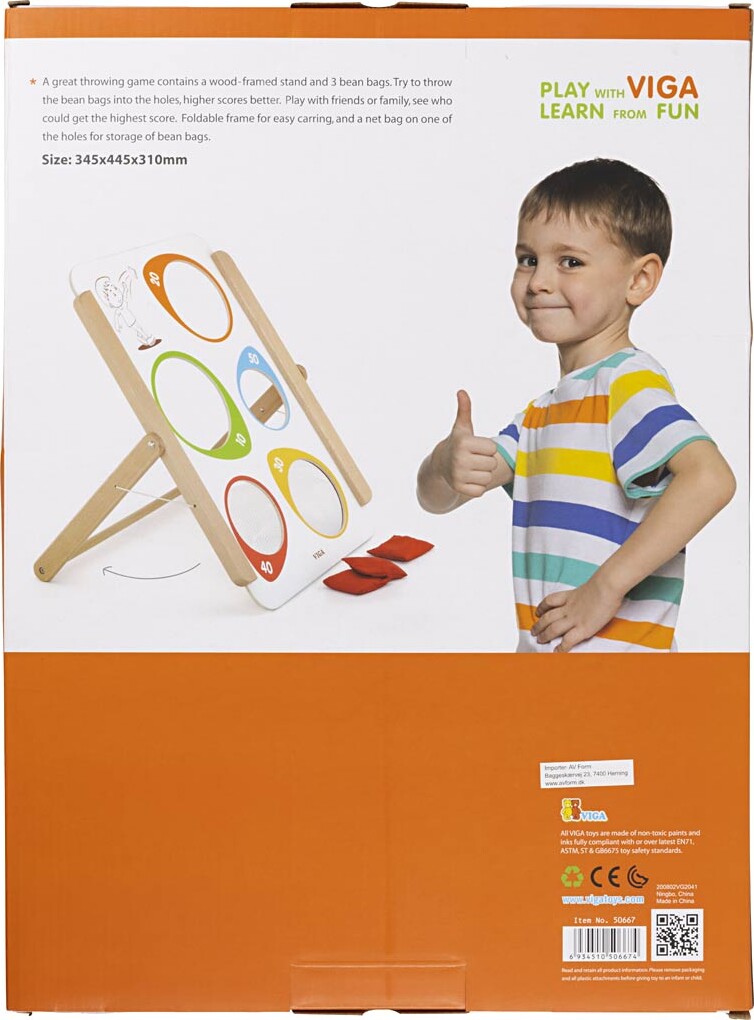 Ærtepose Spil I Træ Inkl 3 Ærteposer - Viga