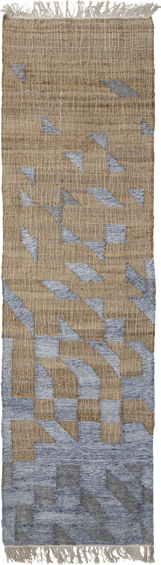 Bloomingville - Vikka Tæppe - Blå - Jute - 75X245 Cm