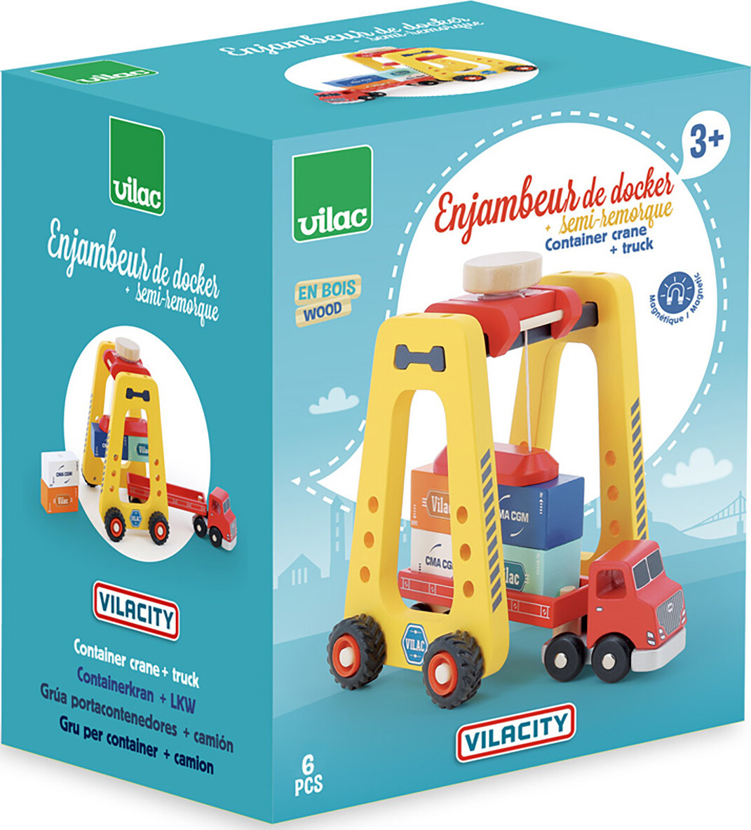 Vilac - Containerkran Og Lastbil