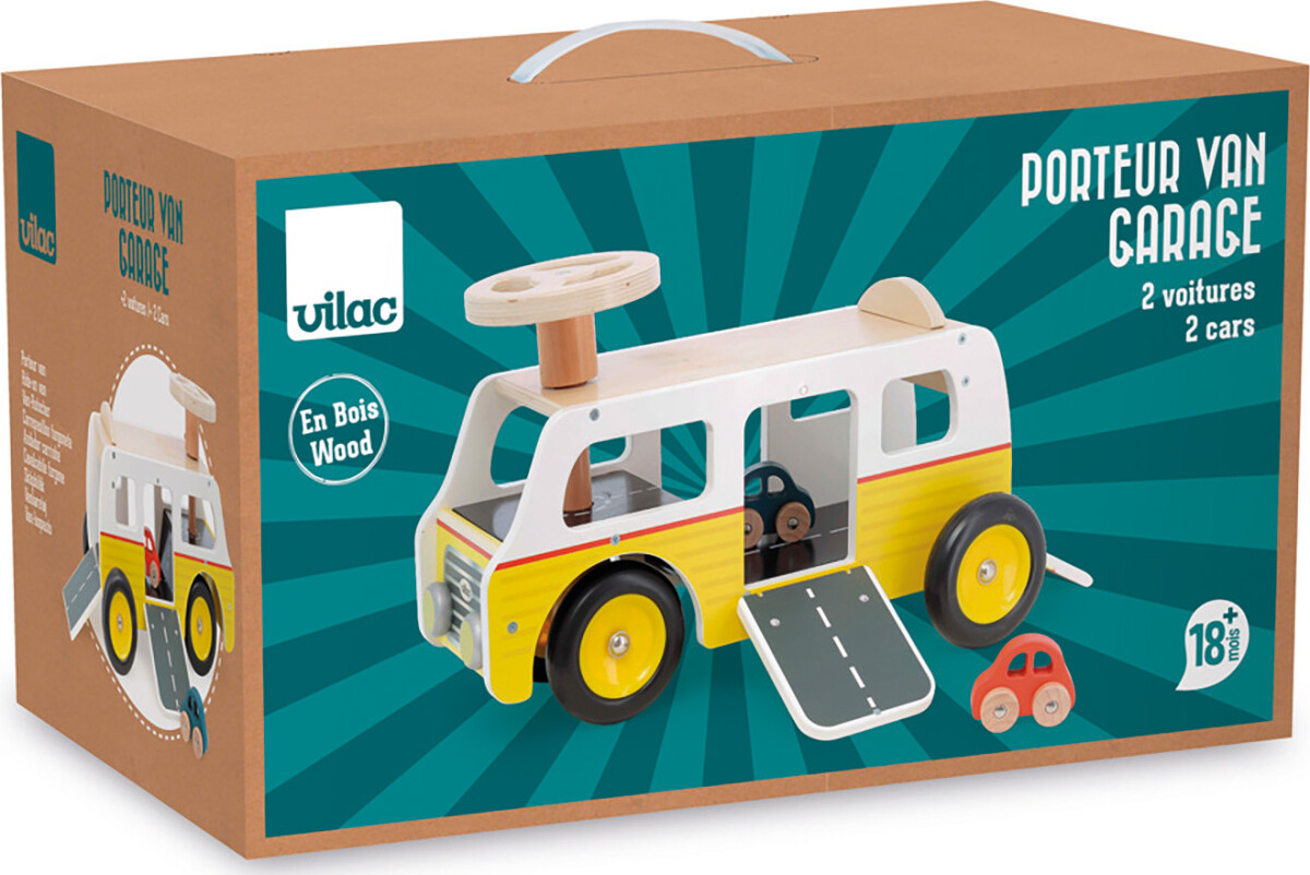 Vilac - Gåbil - Garage Med 2 Biler