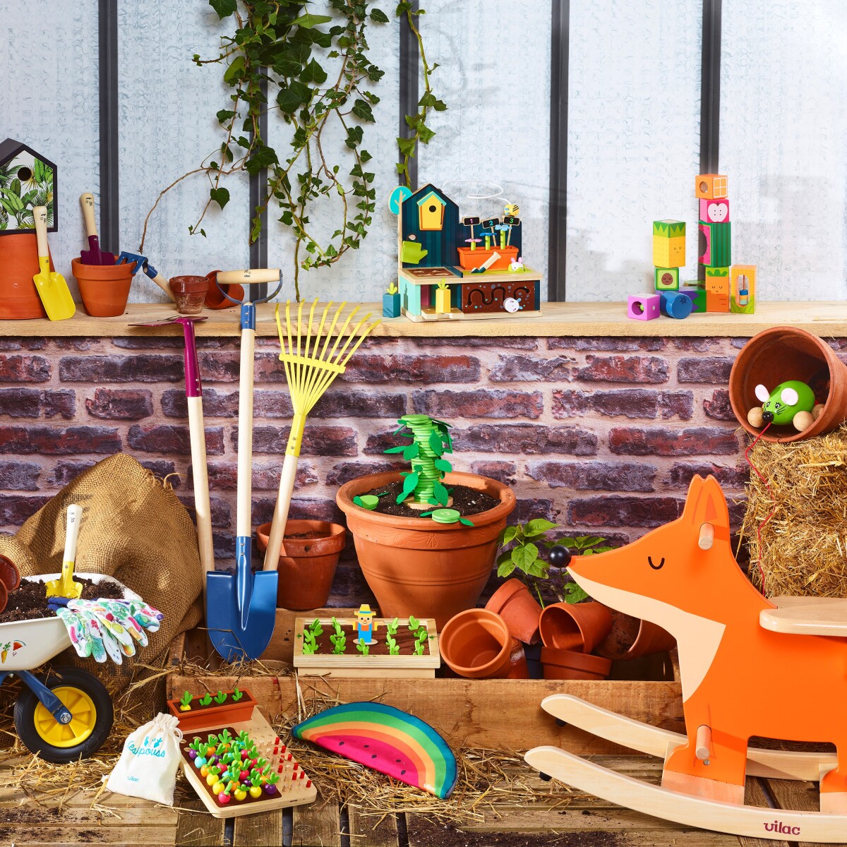 Vilac - Gyngehest I Træ - Ræv - Af Andy Westface