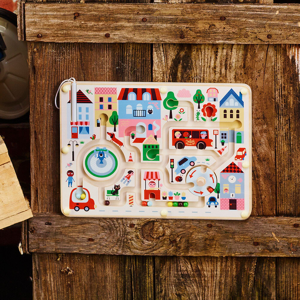 Vilac - Labyrint Til Børn - Lille By Af Ingela P Arrhenius