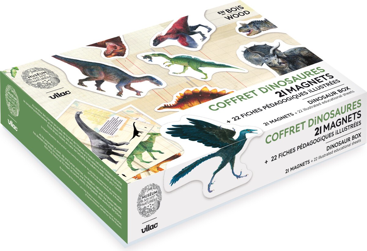 Vilac - Dinosaur Magneter - Naturhistorisk Museum - Træ - 21 Stk