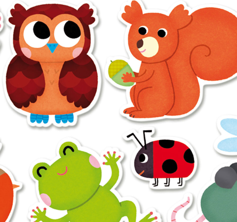 Vilac - Magneter Til Børn - Havens Dyr - 20 Stk