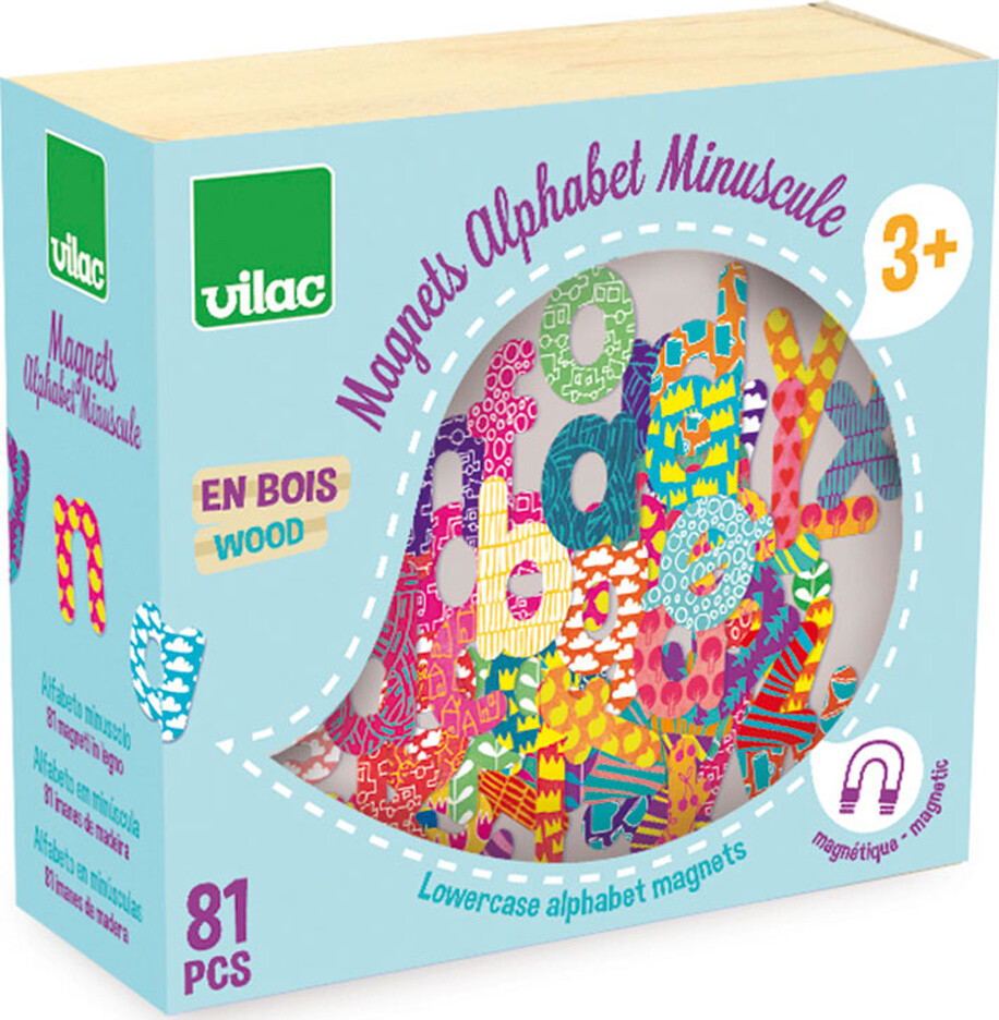 Bogstav Magneter - Træ - 81 Stk - Vilac