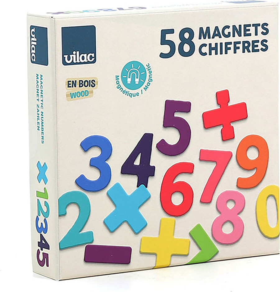 Vilac - Magnet Tal Og Tegn - Træ - 58 Stk