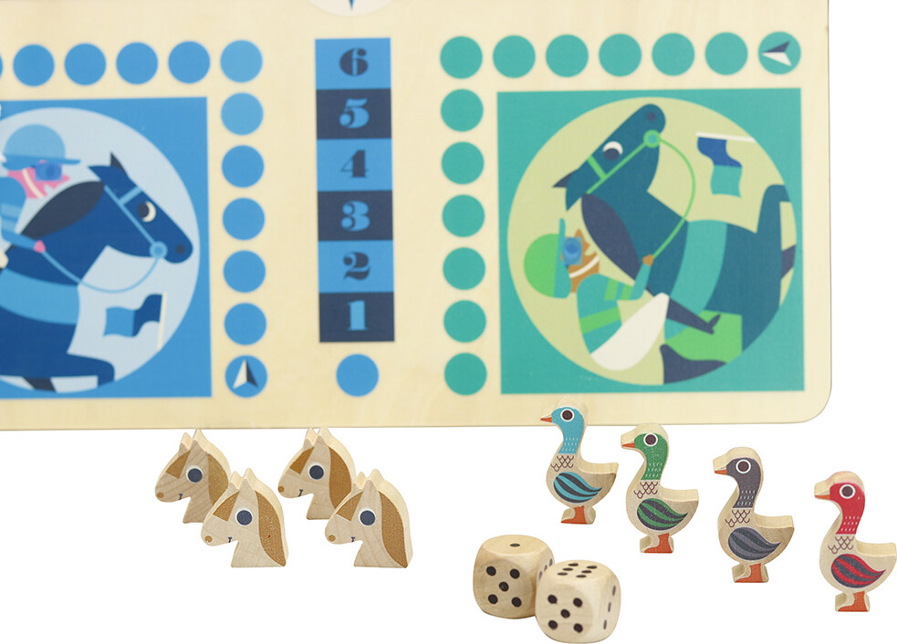 Vilac - Ludo Og Gåsespil Brætspil Til Børn - Vendbart