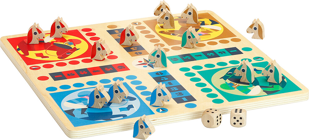 Vilac - Ludo Og Gåsespil Brætspil Til Børn - Vendbart