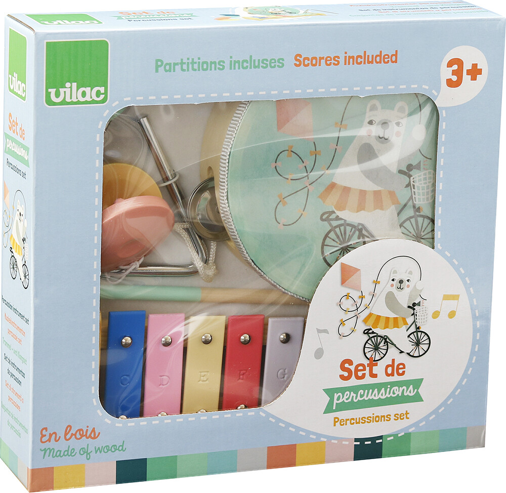 Vilac - Musiksæt Til Børn - Træ - 5 Instrumenter