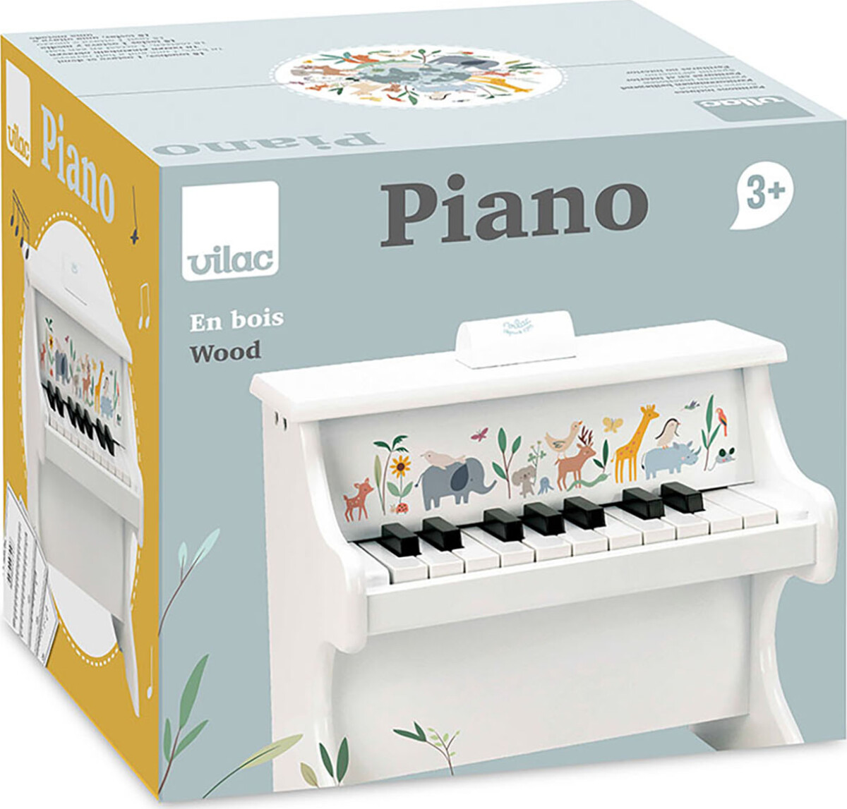 Vilac - Klaver Til Børn - Dyr - Hvid - Sarah Betz