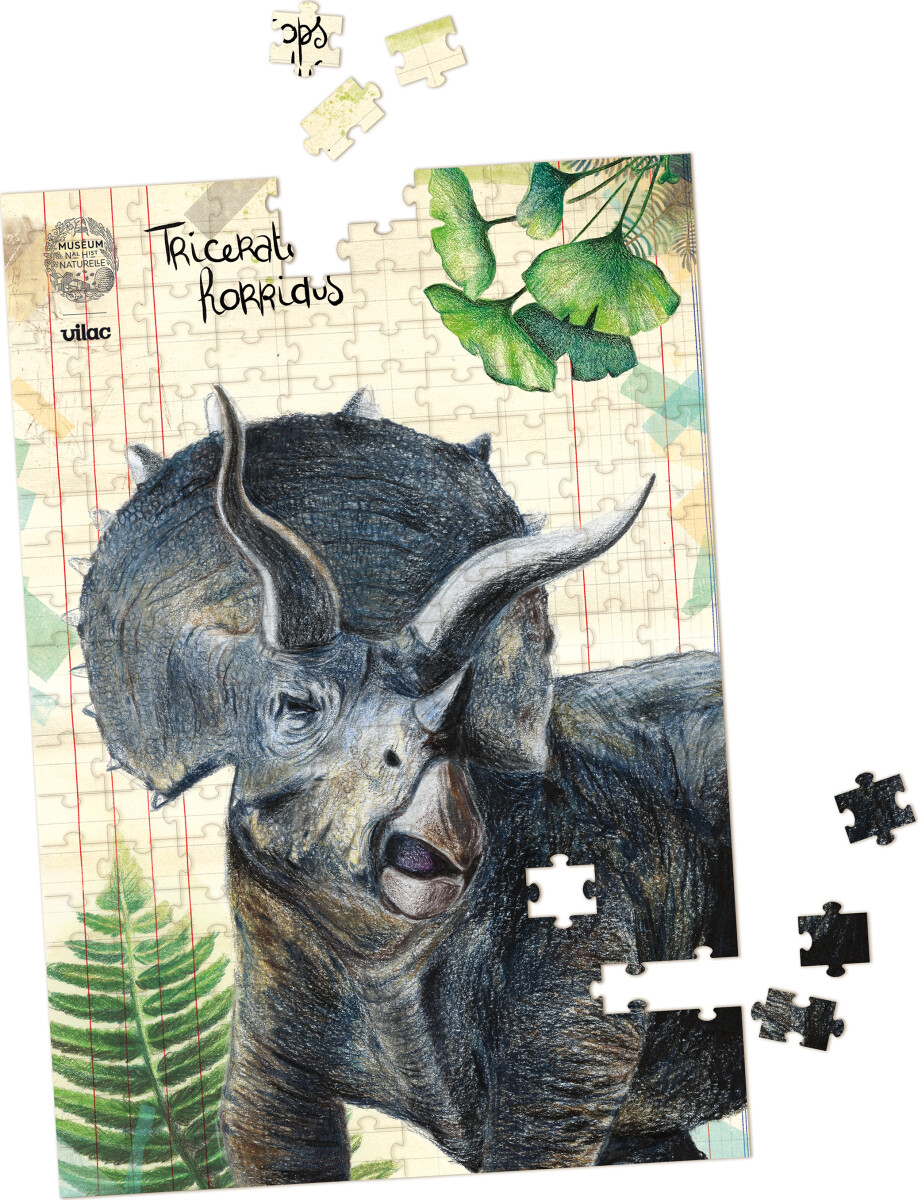 Vilac - Dinosaur Puslespil - Naturhistorisk Museum - 3X200 Brikker