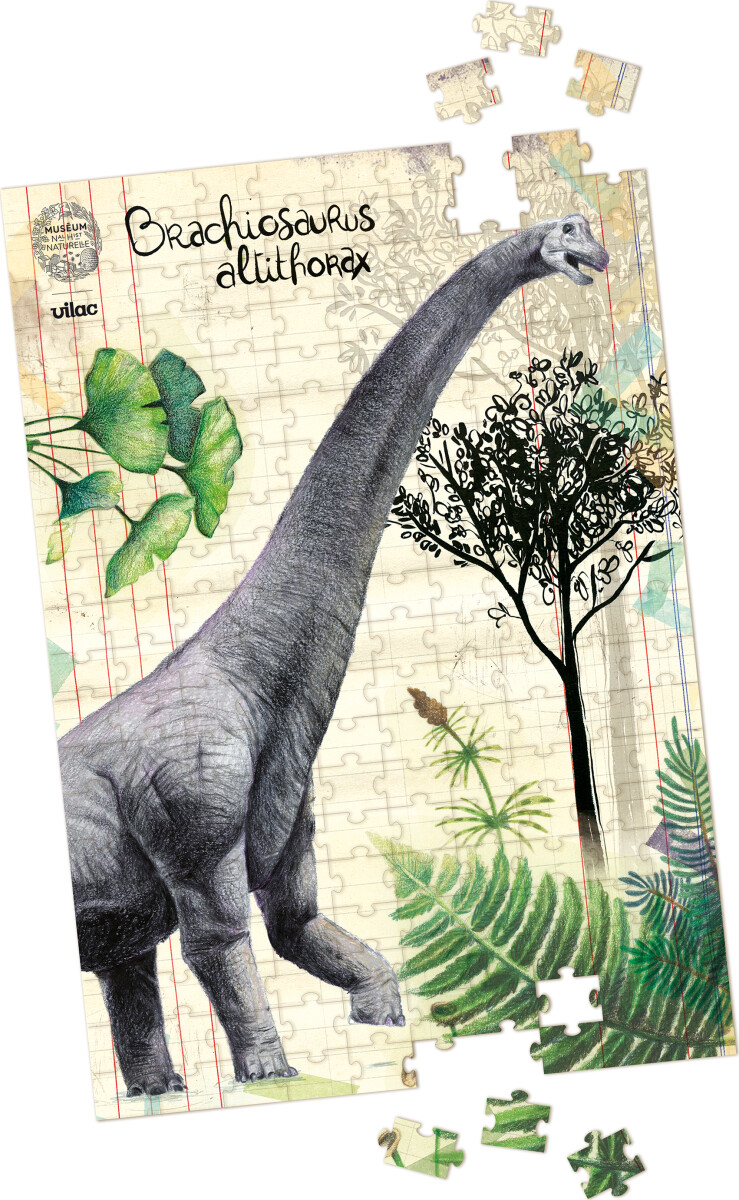 Vilac - Dinosaur Puslespil - Naturhistorisk Museum - 3X200 Brikker