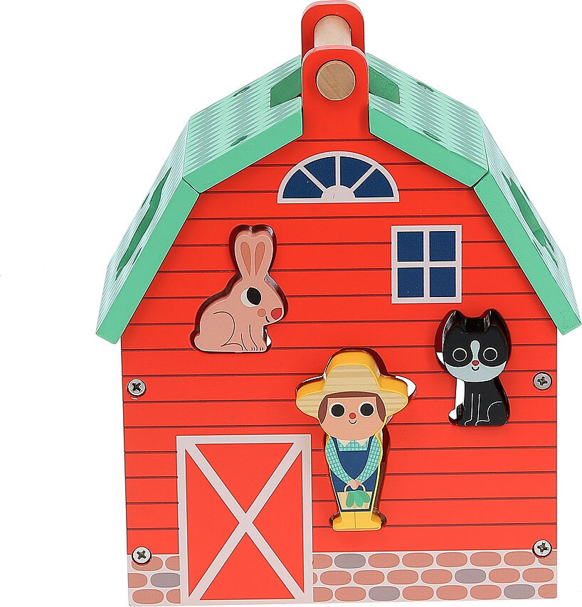 Vilac - Puttekasse I Træ - Bondegård